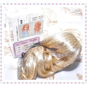 1/3 BJD Volks Super Dollfie Dream W-134 Semi-Long Curl Ivory Doll Wig SD DD 9/10